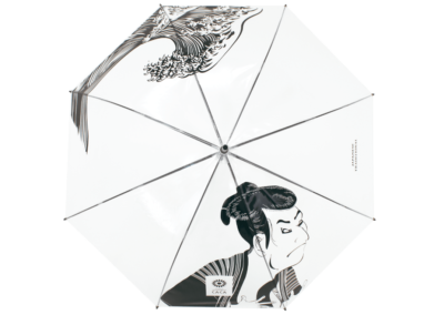 001【メンズ】ビニール傘 和風 浮世絵風 写楽と波柄