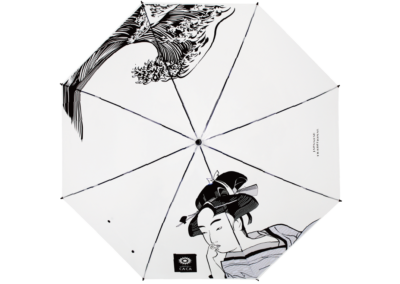 001【ウーマン】ビニール傘 和風 浮世絵風 波と女 60cm